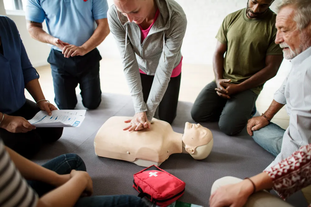 Group Of People Cpr Training