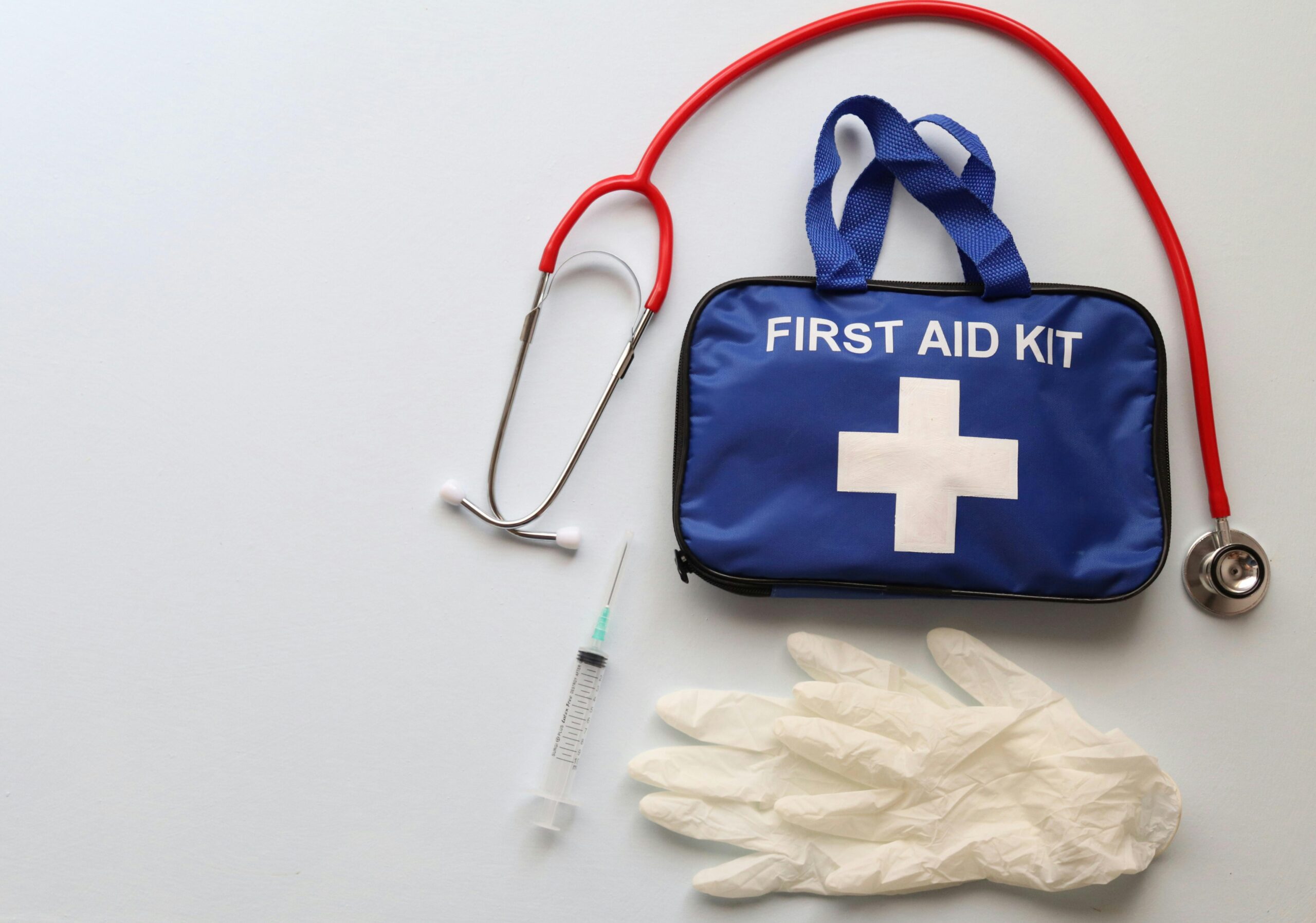 First aid blue kit