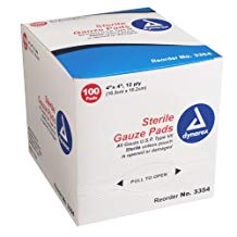 Gauze Pads Sterile 4×4 box/100