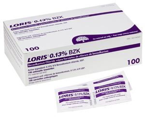 Antiseptic wipes box/100